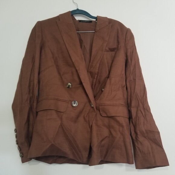 Elie Tahari Chocolate Blazer with SHoulder Pads 6 NWT - Picture 1 of 8